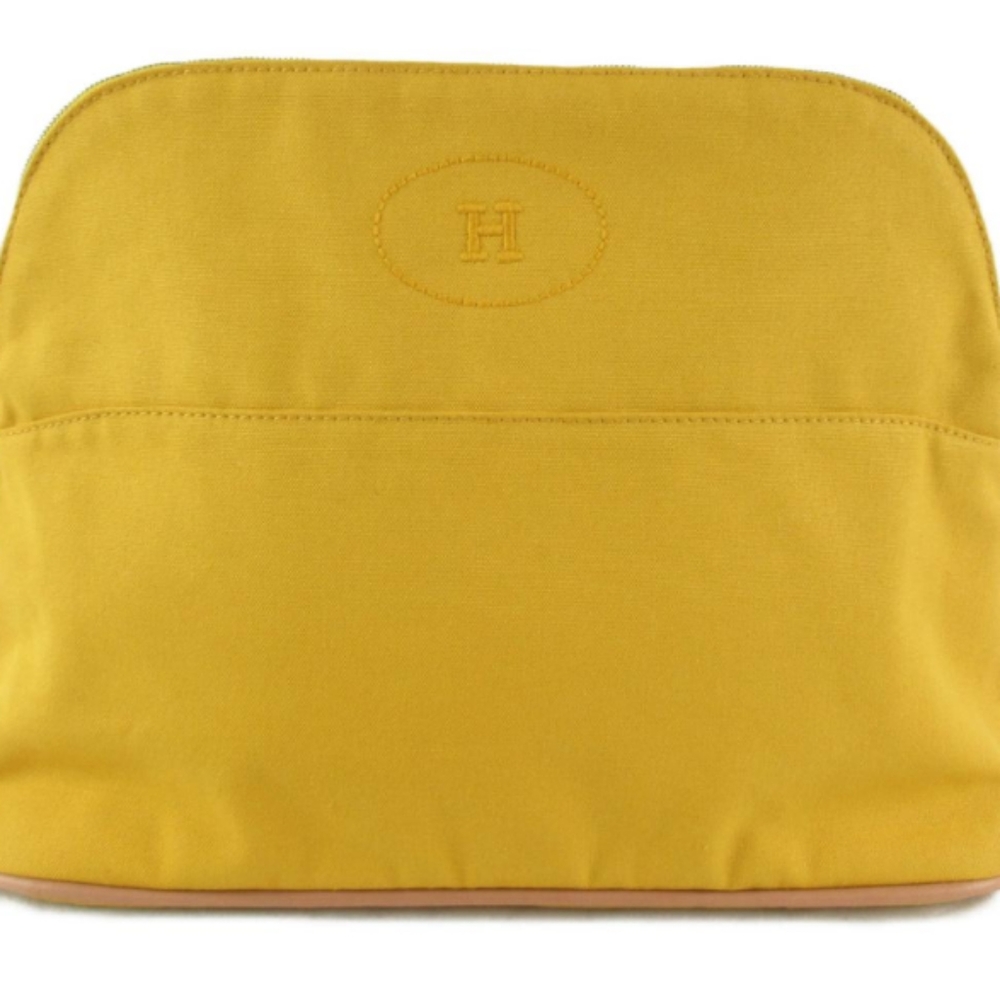 Hermes Bolide pouch yellow mustard